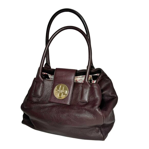 kate spade Handbags - Kate Spade Bexley Anisha Brown Pebbled Leather Turn Lock Shoulder Bag satchel